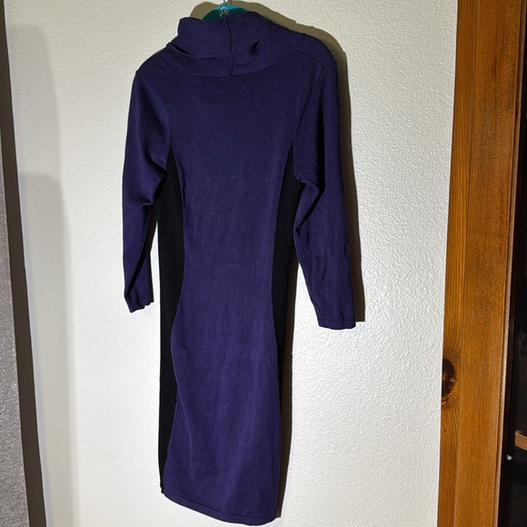 Women’s The Limited purple and black color block sweater dress - Picture 8 of 8